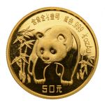 Chiny - Panda 1986 r. - 1/2 uncji złota